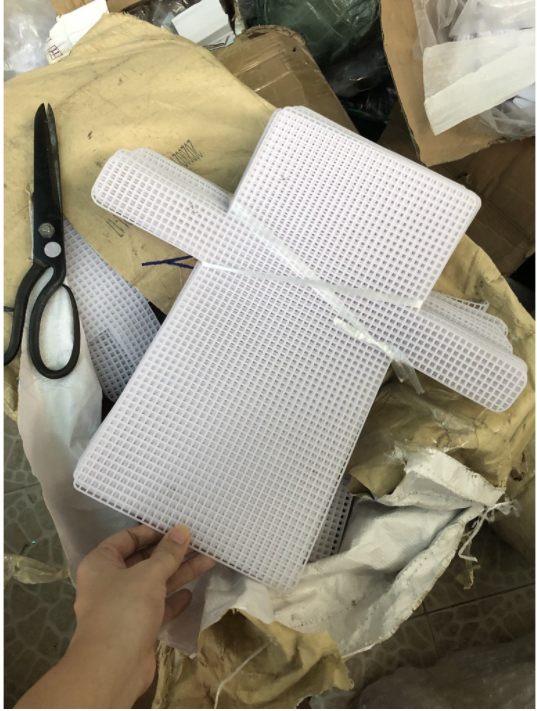 Canvas túi thêu len sợi lỗ vuông lớn 25k/tấm