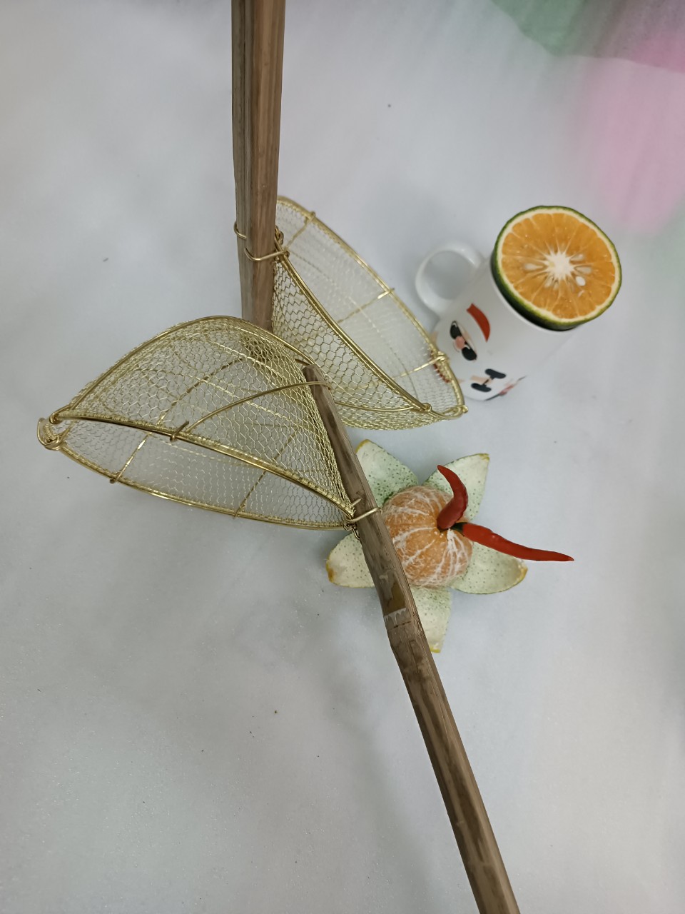 Vợt trụng hủ tiếu mì phở loại tốt sài bền cán tre 16cm