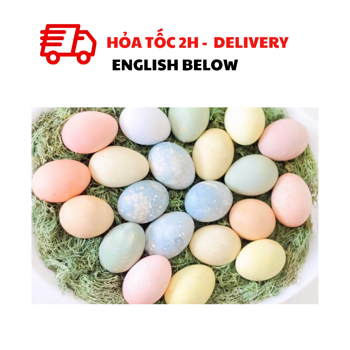 Combo 10 Trứng Phục Sinh 3.5cm Trang Trí Lễ Phục Sinh - 10pcs 3.5cm Foam Eggs for Easter Hunt and Spring Displays LPS25