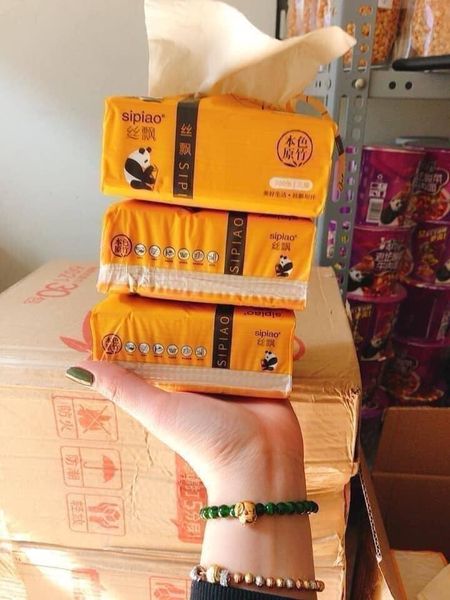 2 bịch giấy lau, giấy ăn 600 tờ