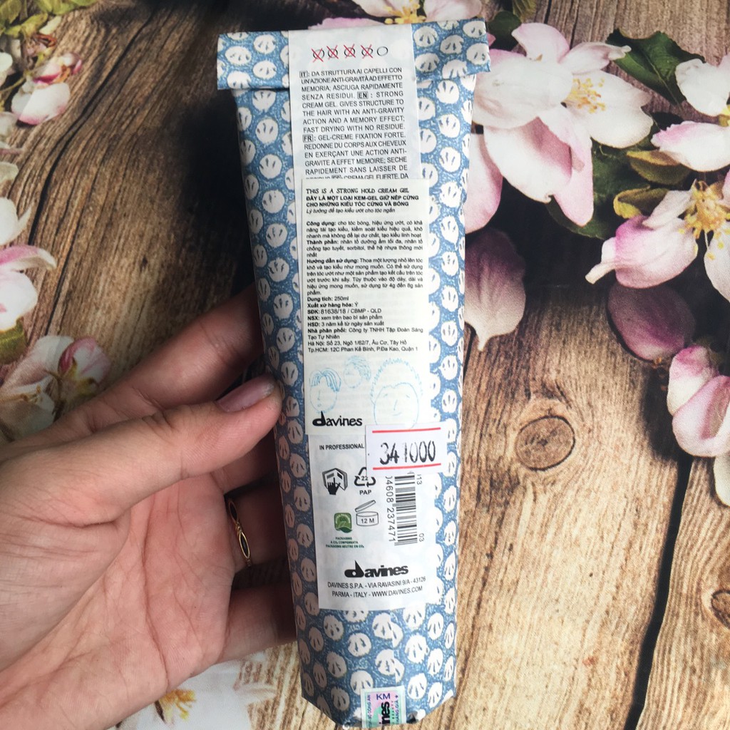 [HCM]Gel giữ nếp cứng Davines Strong Hold 125ml