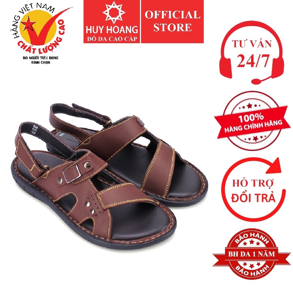 Men's sandals with cow leather sandals hk7138