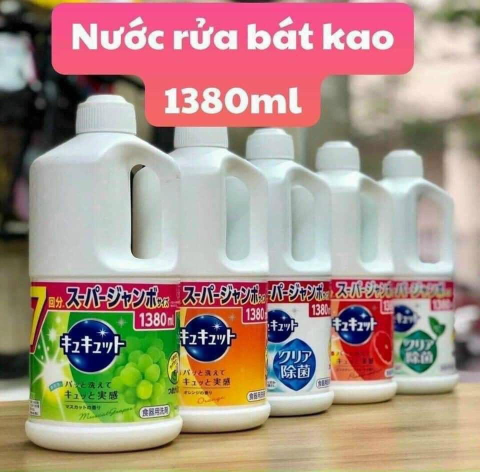 nước rửa chén bát nhật bản KAO dung tích 1380ml