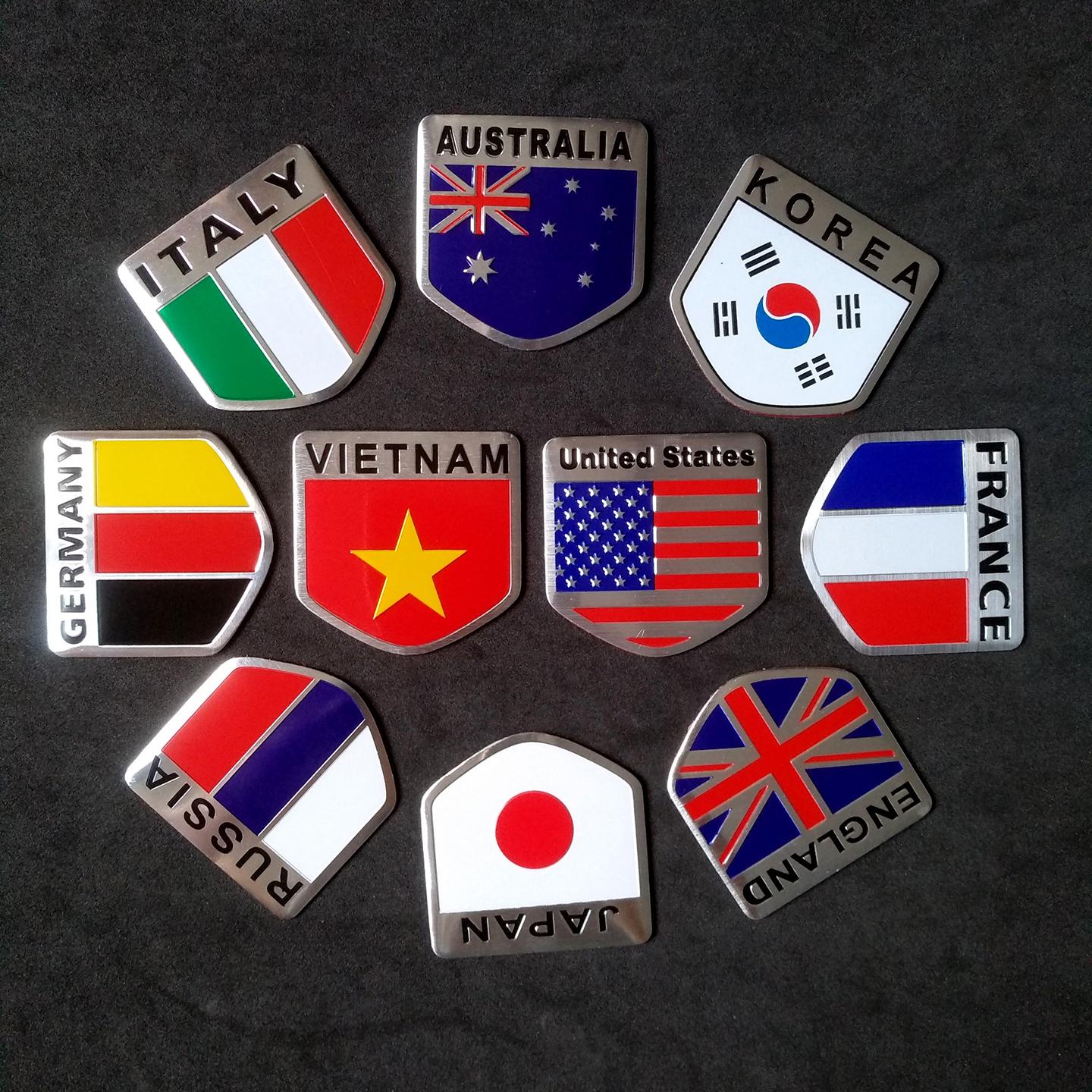 Miếng dán kim loại CỜ ĐỨC - GERMANY