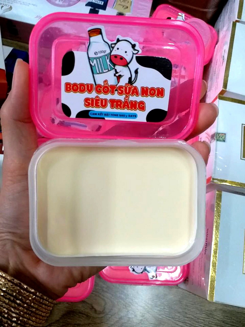 Combo 2 Kem Body Cốt Sữa Non Siêu Trắng 100g Trắng Nhanh Ko Lộ Vân Kem