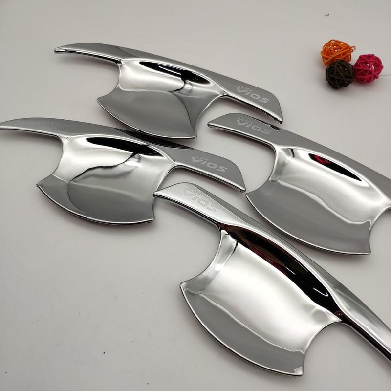 Ốp Trang Trí Hõm Cửa Xe Vios 2019 2020 2021 Mạ Crom Cao Cấp Bộ 4 Chi Tiết