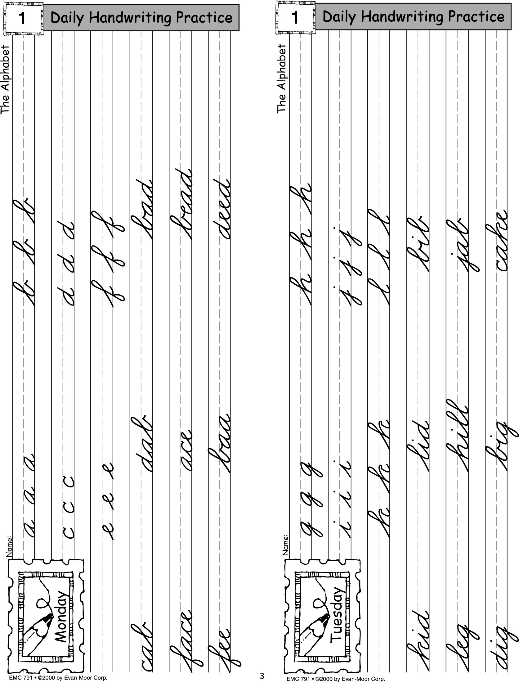 Sách Tiếng Anh DAILY HAND WRITING PRACTICE (Sách đen trắng)