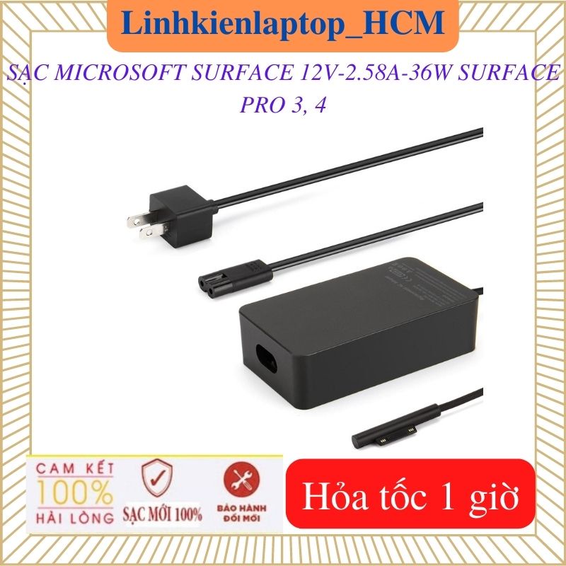 Sạc SURFACE PRO 3, 4 - Sạc MICROSOFT SURFACE 12V - 2.58A - 36W