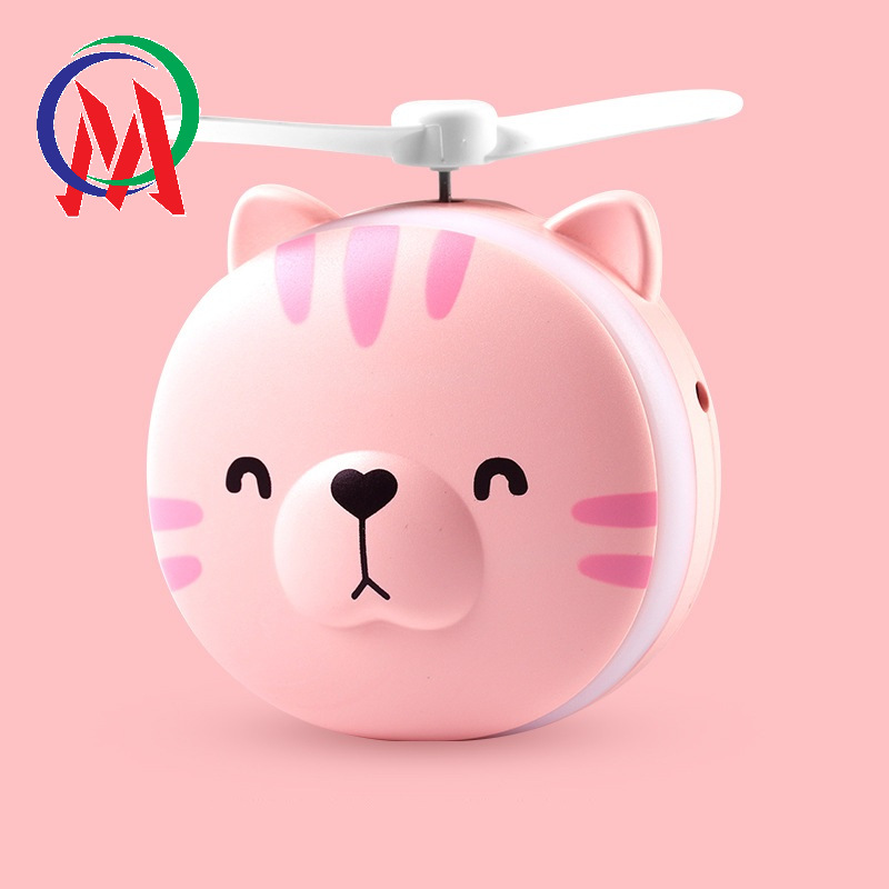 [HCM]Quạt Gương Mini Hình Con Heo 3in1 Quạt Gương Đèn Kute và Tiện Lợi