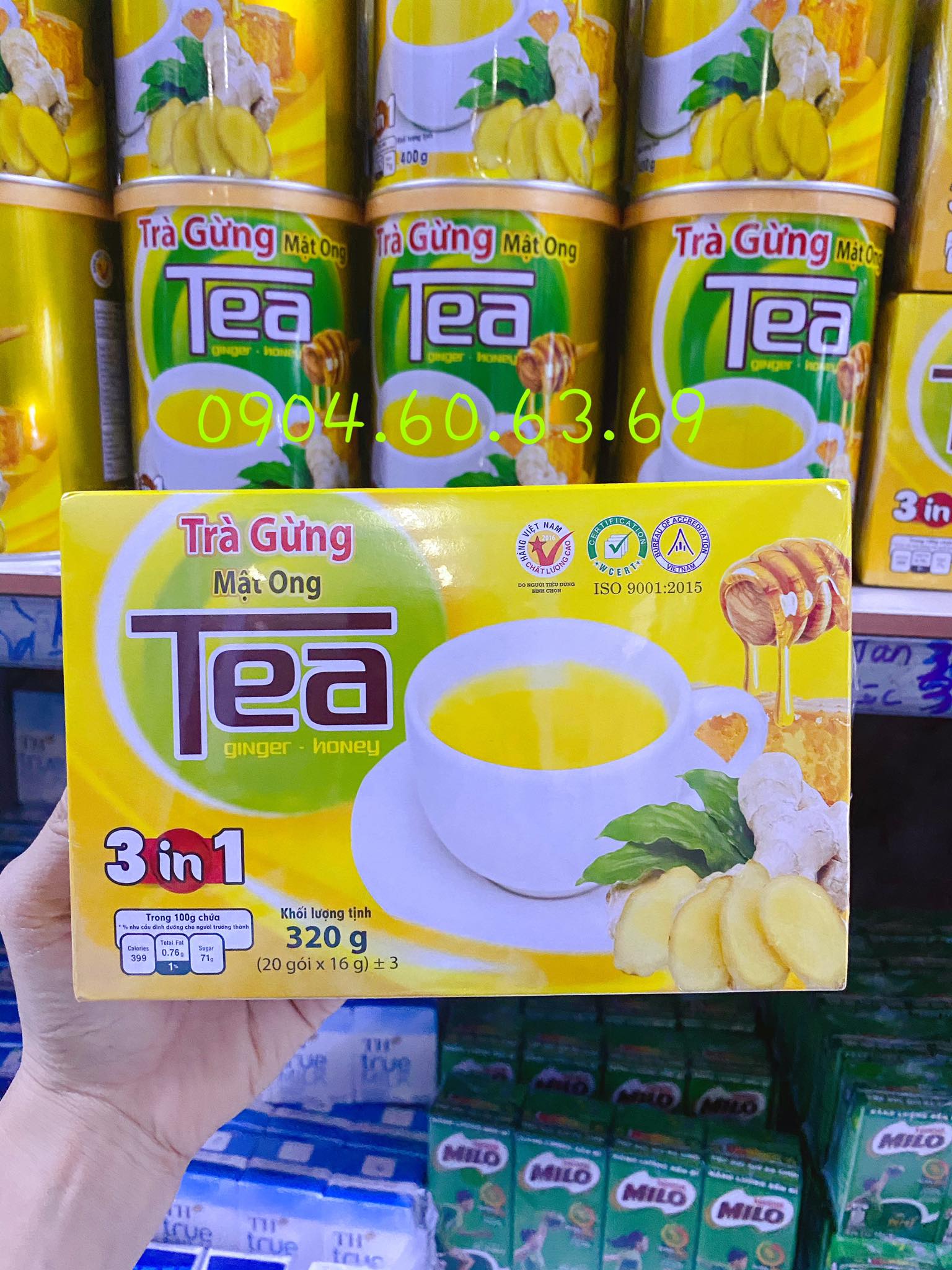 Trà Gừng Mật Ong Hoà Tan THANH BÌNH 400g
