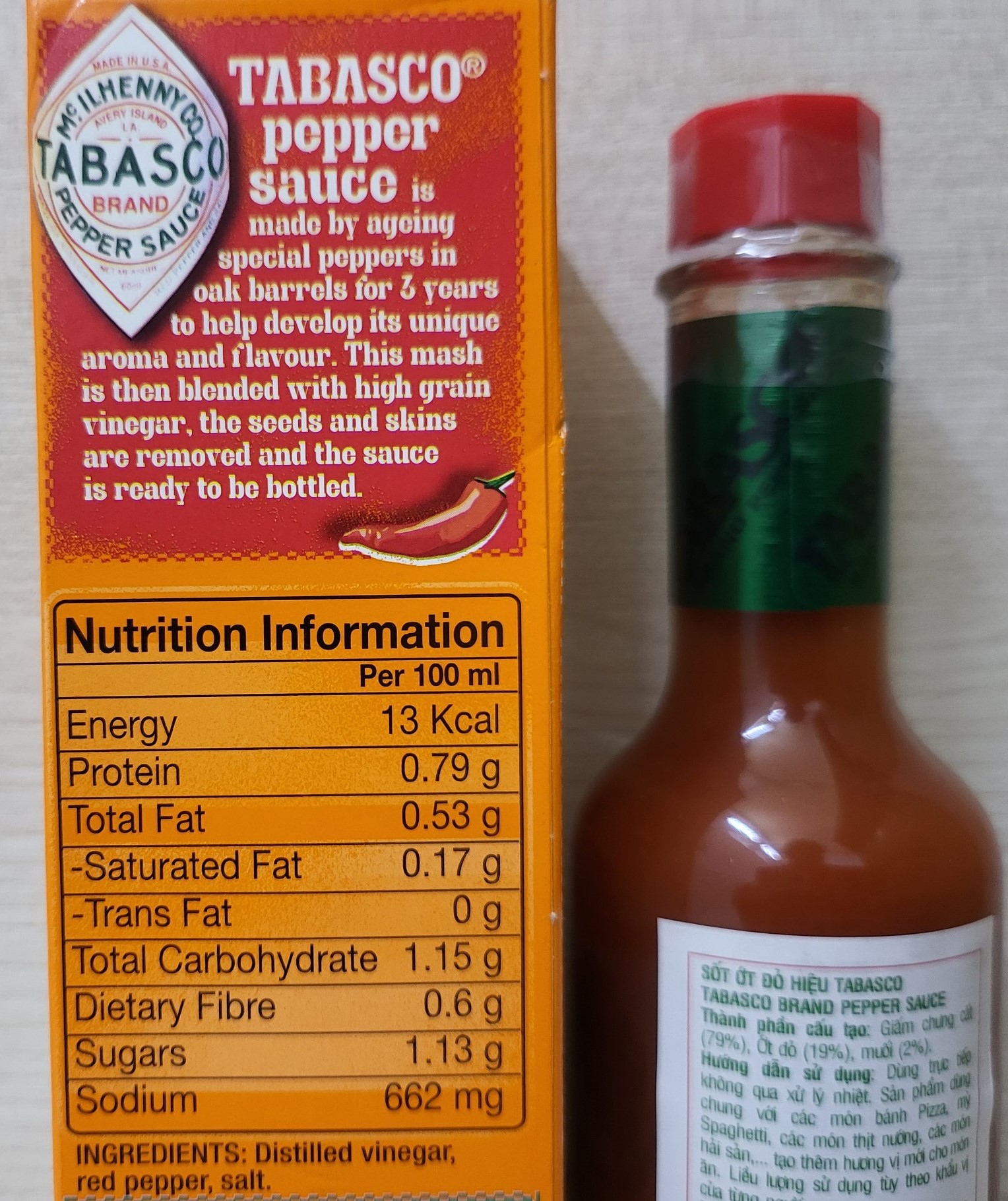 TABASCO (chai TO 150ml) SỐT ỚT ĐỎ USA Red Pepper Sauce (HALAL)
