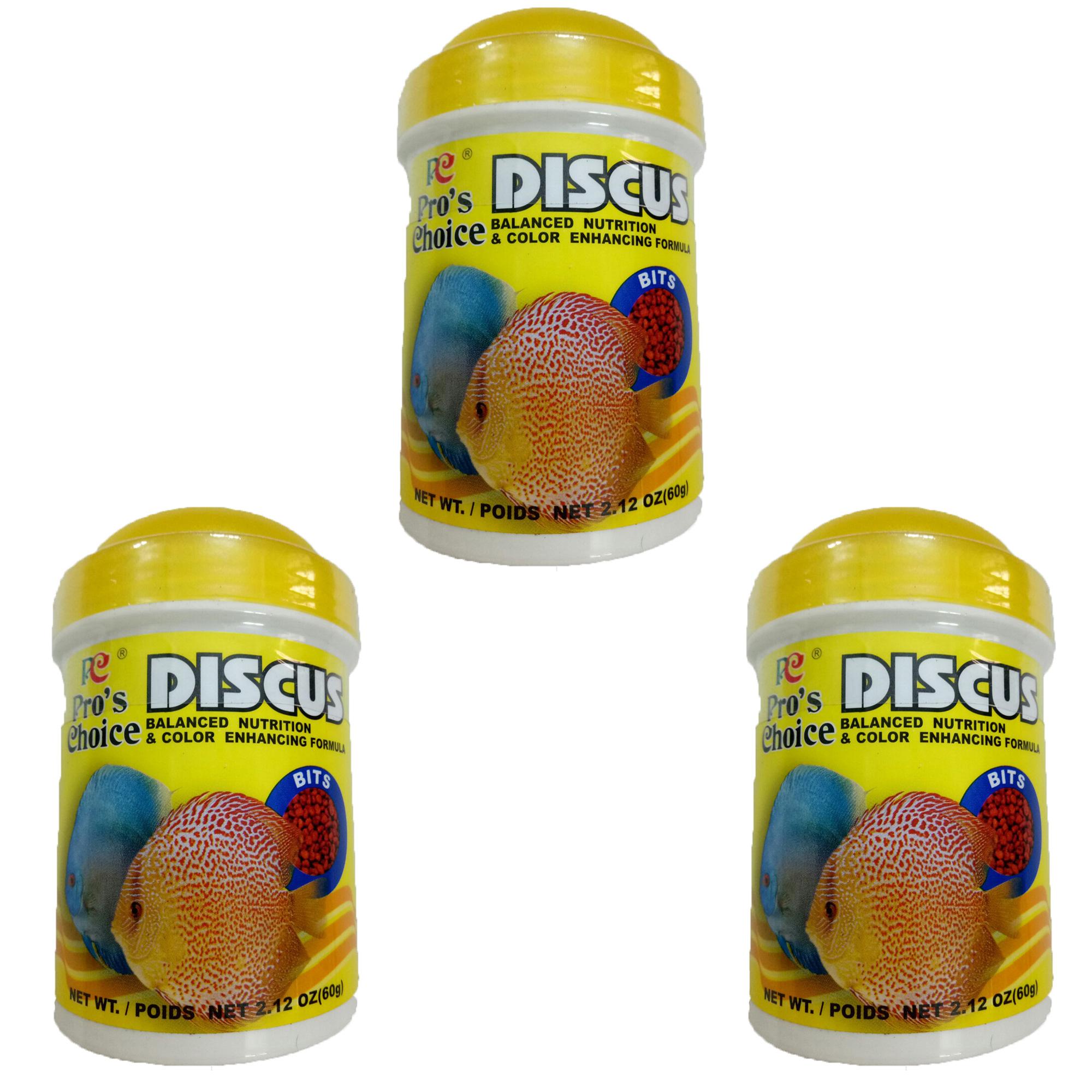 Combo 3 Hũ Thức Ăn Cá Dĩa Pros Choice 60g (Dạng Viên) - Thức Ăn Cá Đĩa Cao Cấp