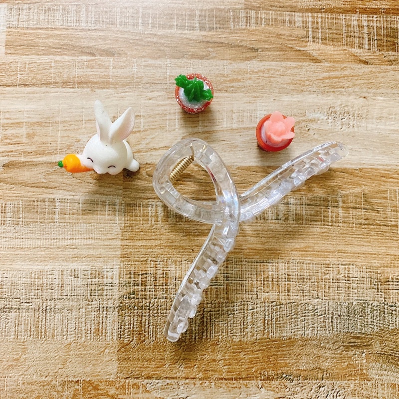 Phôi kẹp tóc càng cua 9cm nhiều màu