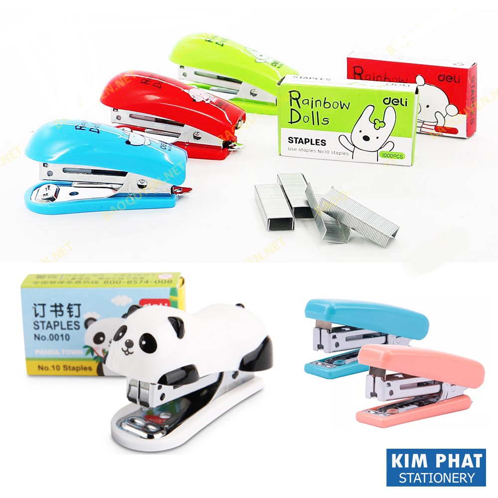 Dập ghim số 10 loại nhỏ nhiều hình dạng dễ thương Deli