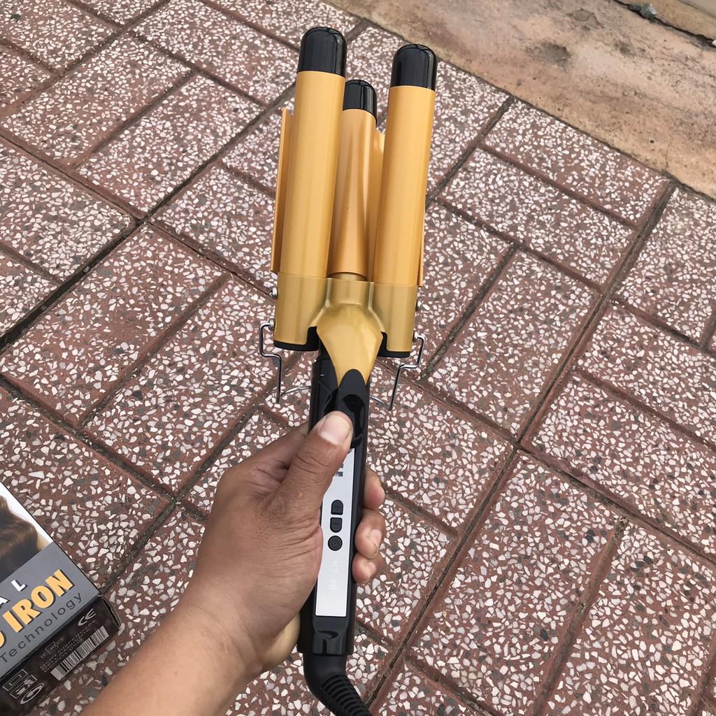 Máy làm tóc - Máy uốn xoăn sóng nước 3 trục HP