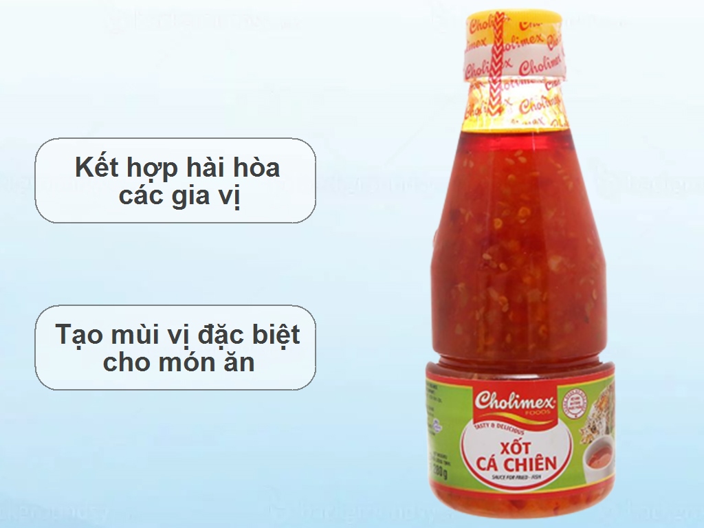 Xốt cá chiên Cholimex chai nhựa 280g - nước sốt tiện lợi