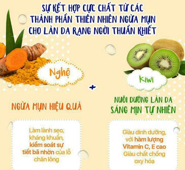 Sữa Rửa Mặt Sáng Da Hazeline Kiwi Nghệ  (100g)