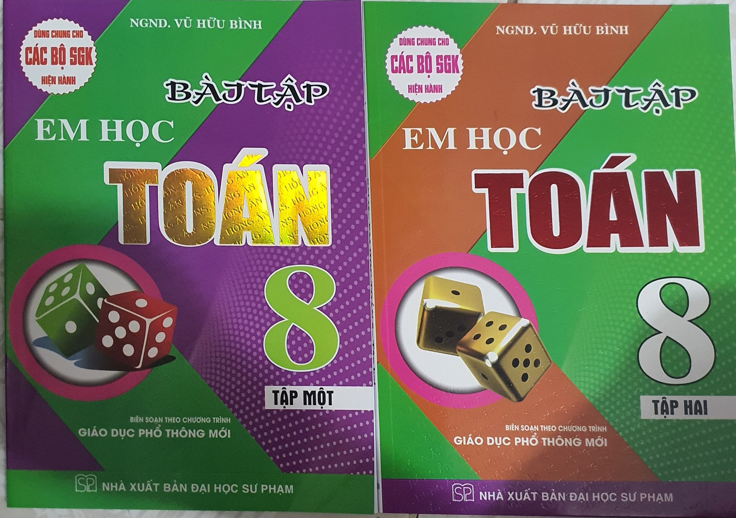 Sách - combo bài tập em học toán lớp 8 - tập 1+2