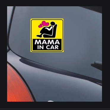 [HCM]Miếng dán phản quang xe ô tô Mama In Car