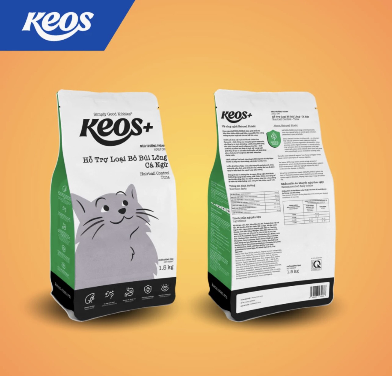 Thức Ăn Hạt KEOS/KEOS+ Cho Mèo Mọi Lứa Tuổi