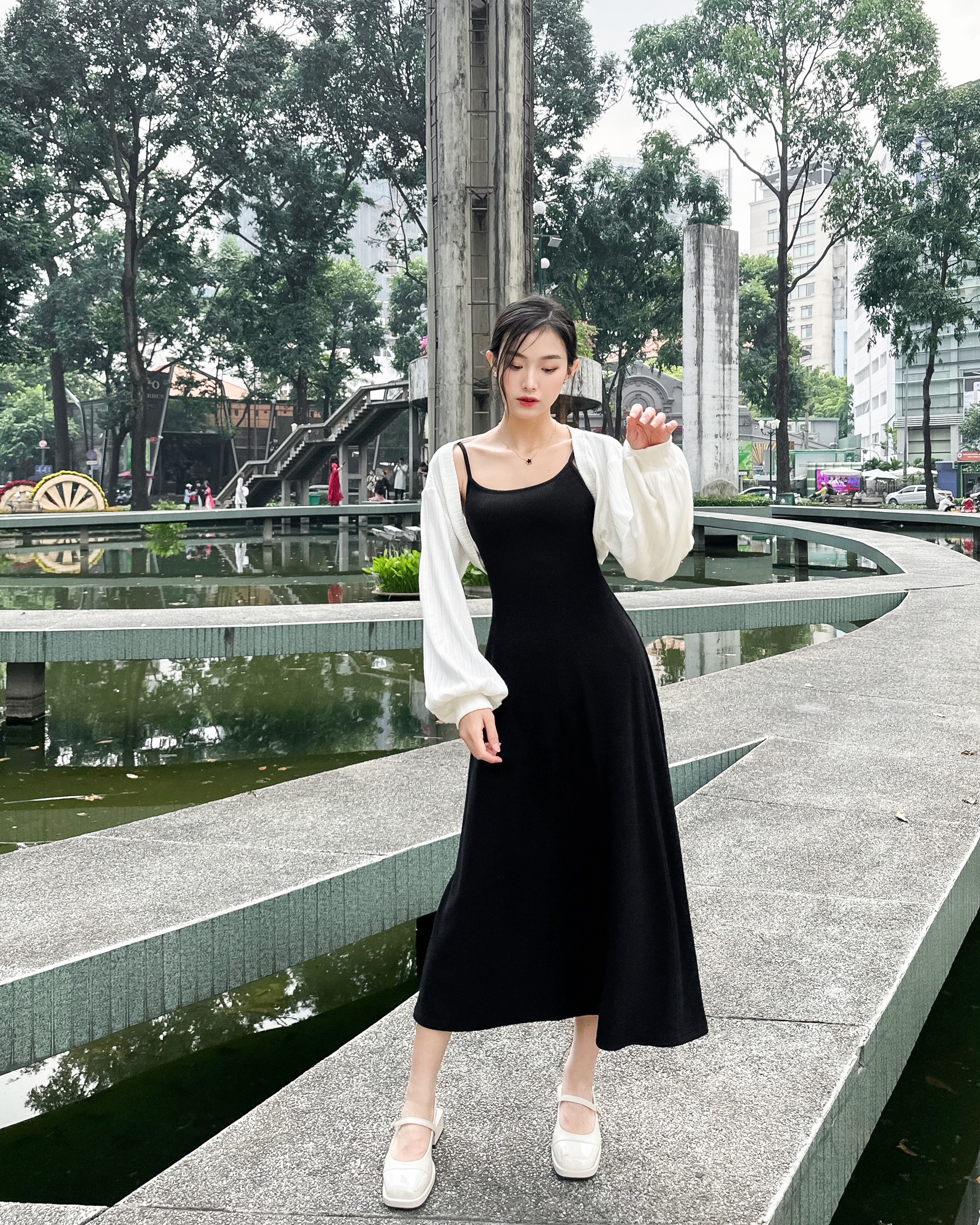 ZAREEN | ĐẦM 2 DÂY DÁNG DÀI DAX75