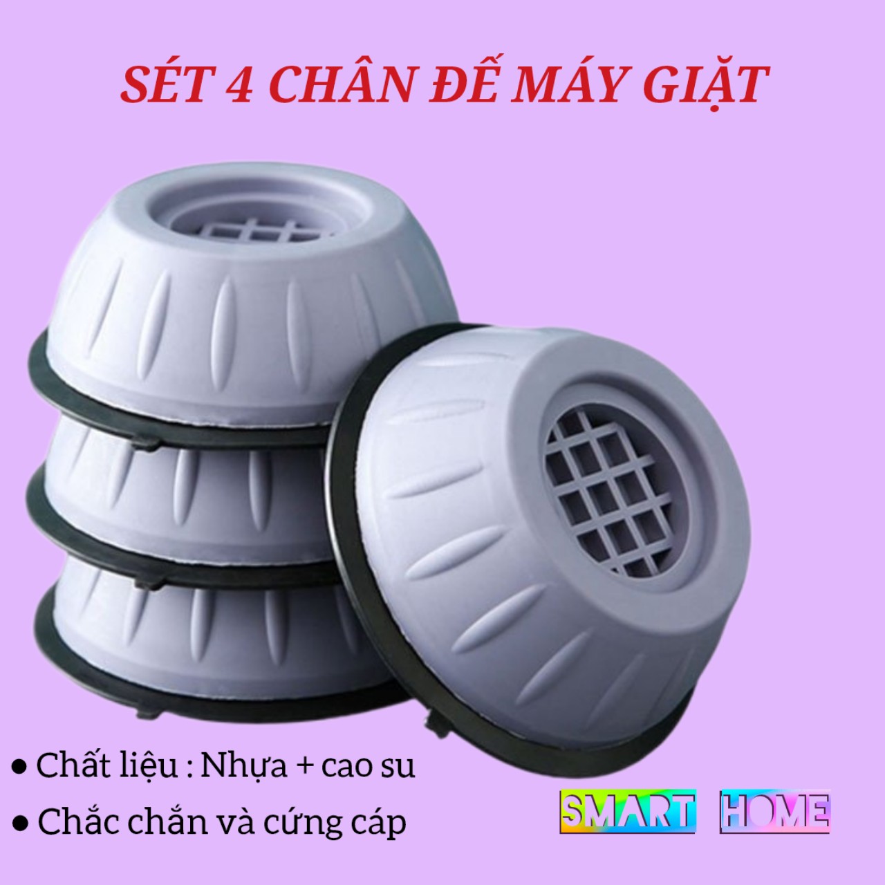 Sét 4 Đế máy giặt ,chân kê máy giặt