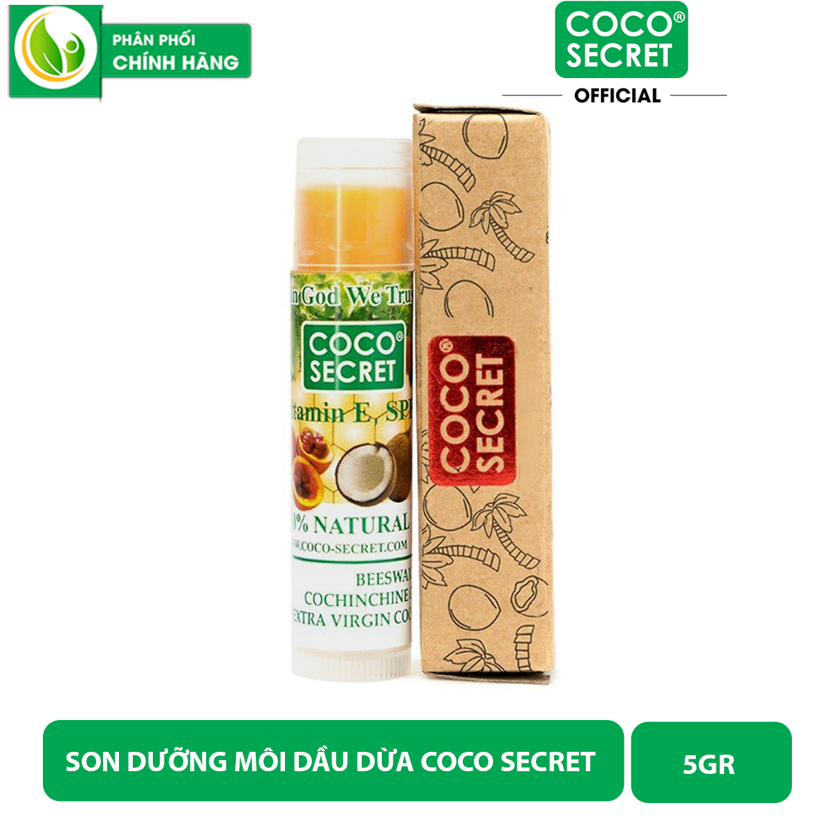 Son Dưỡng Môi Dầu Dừa Sáp Ong Coco Secret