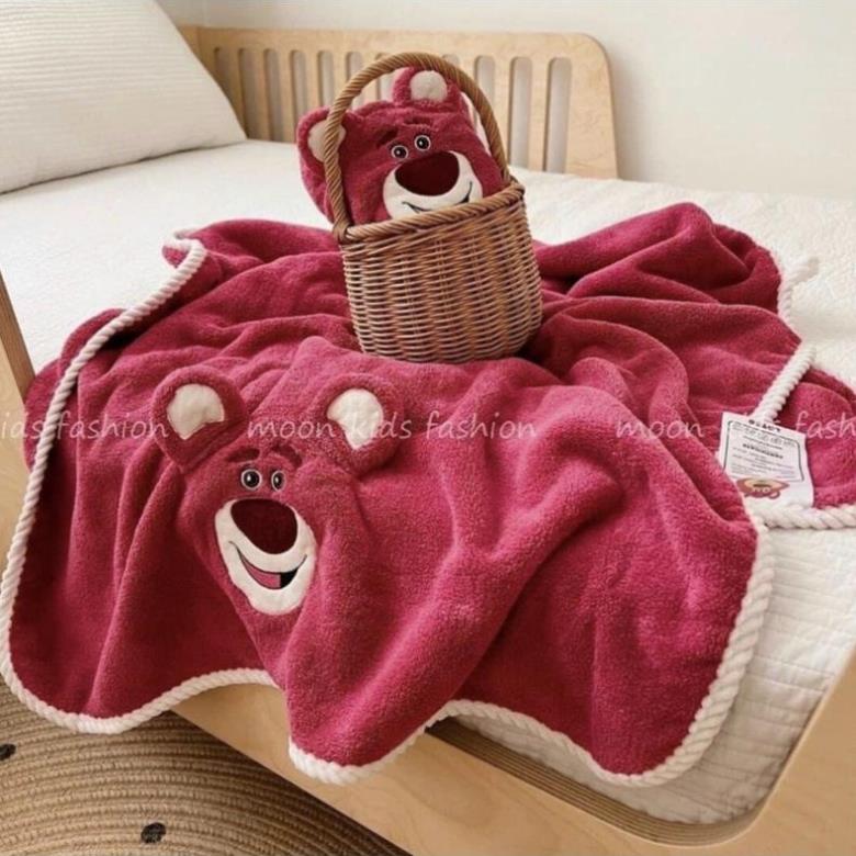 Set 2 Món Khăn Tắm + Khăn Mặt Gấu Hồng