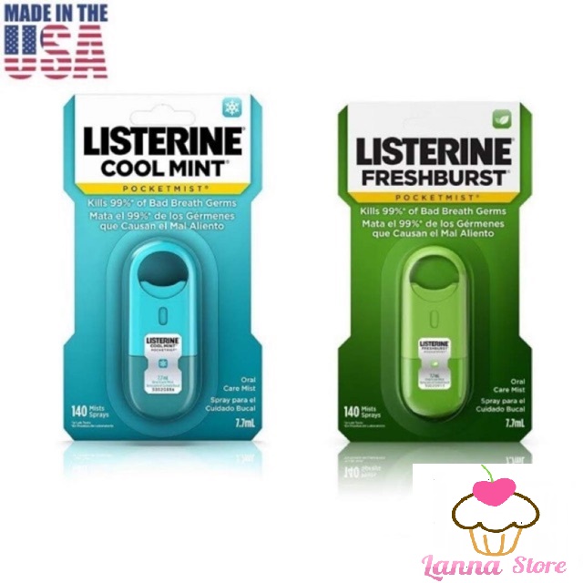 Xịt thơm miệng Listerine Pocketmist (7.7ml) - USA
