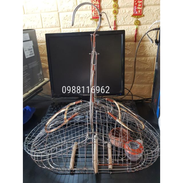 Lồng bẫy chim Chào mào, Mi, Khướu hàng đẹp chất liệu inox