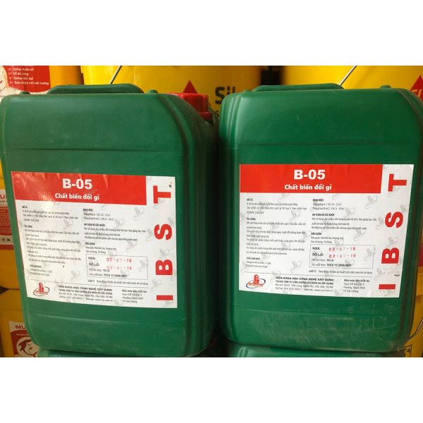 Chất tẩy gỉ B05 can 5l - tẩy sạch gỉ sắt thép siêu nhanh.