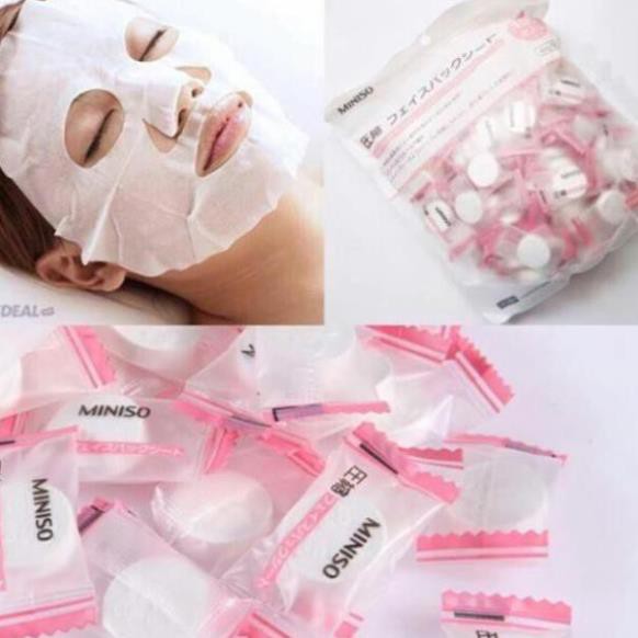 [HCM]Mặt Nạ Giấy Nén Miniso Nhật Bản cấp ẩm thải độc