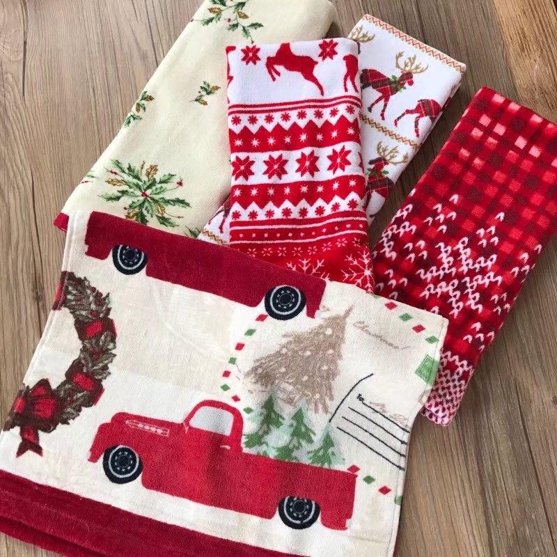 Sáng Tạo Khăn Mặt Lễ Phẩm Nhỏ 100% Cotton Cá Tính Noel Khăn Gối Nghề Thêu Rửa Đồ Gia Dụng Người Lớn Mềm Mại Hút Nước 40*70