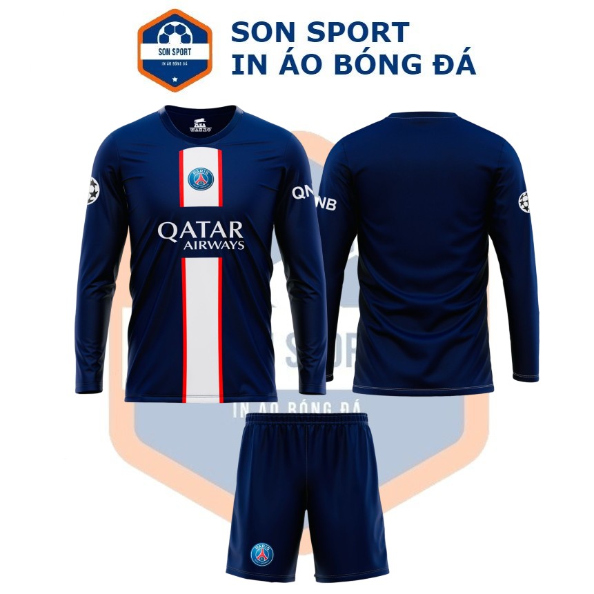 3 Mẫu Áo Bóng Đá Thun Dài Tay CLB Paris Saint-Germain