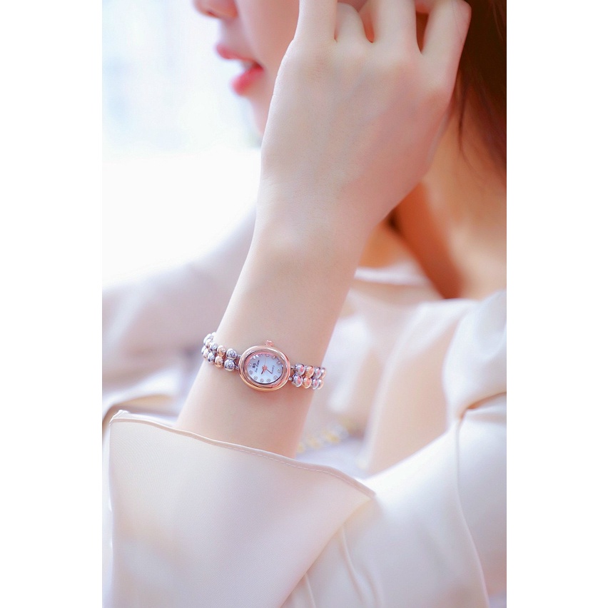 Đồng hồ thời trang nữ bs bee sister dây hạt đậu dau abw222