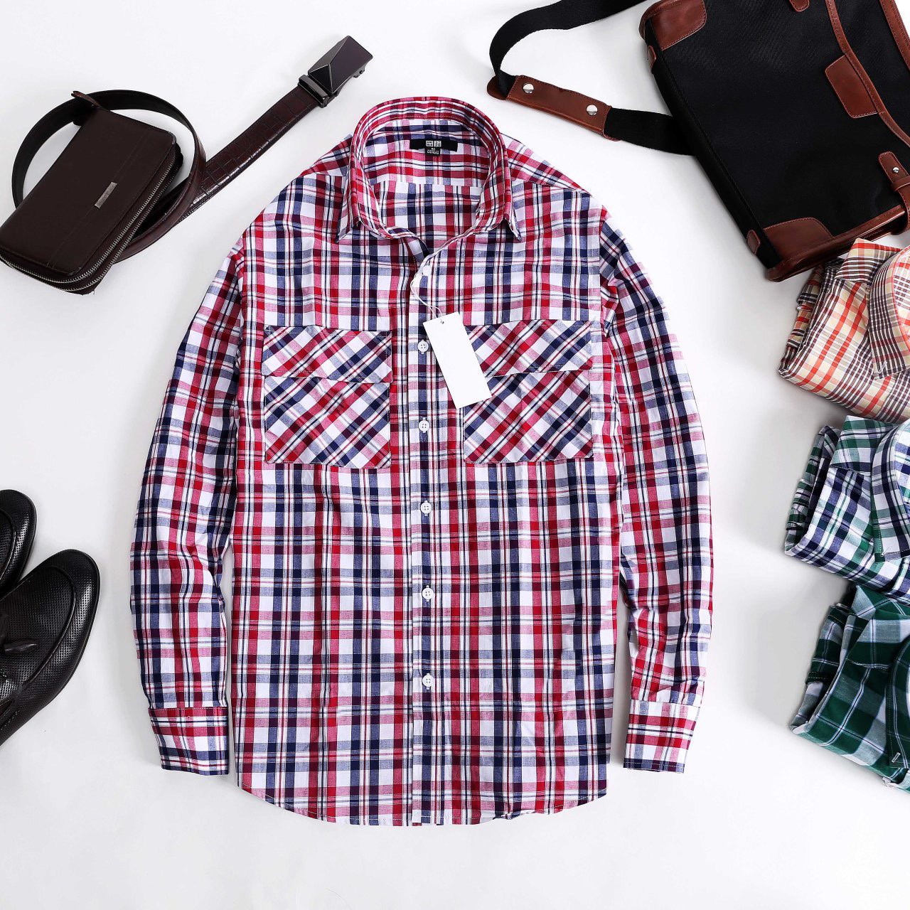 [HCM]Áo sơ mi cotton caro Uniqlo