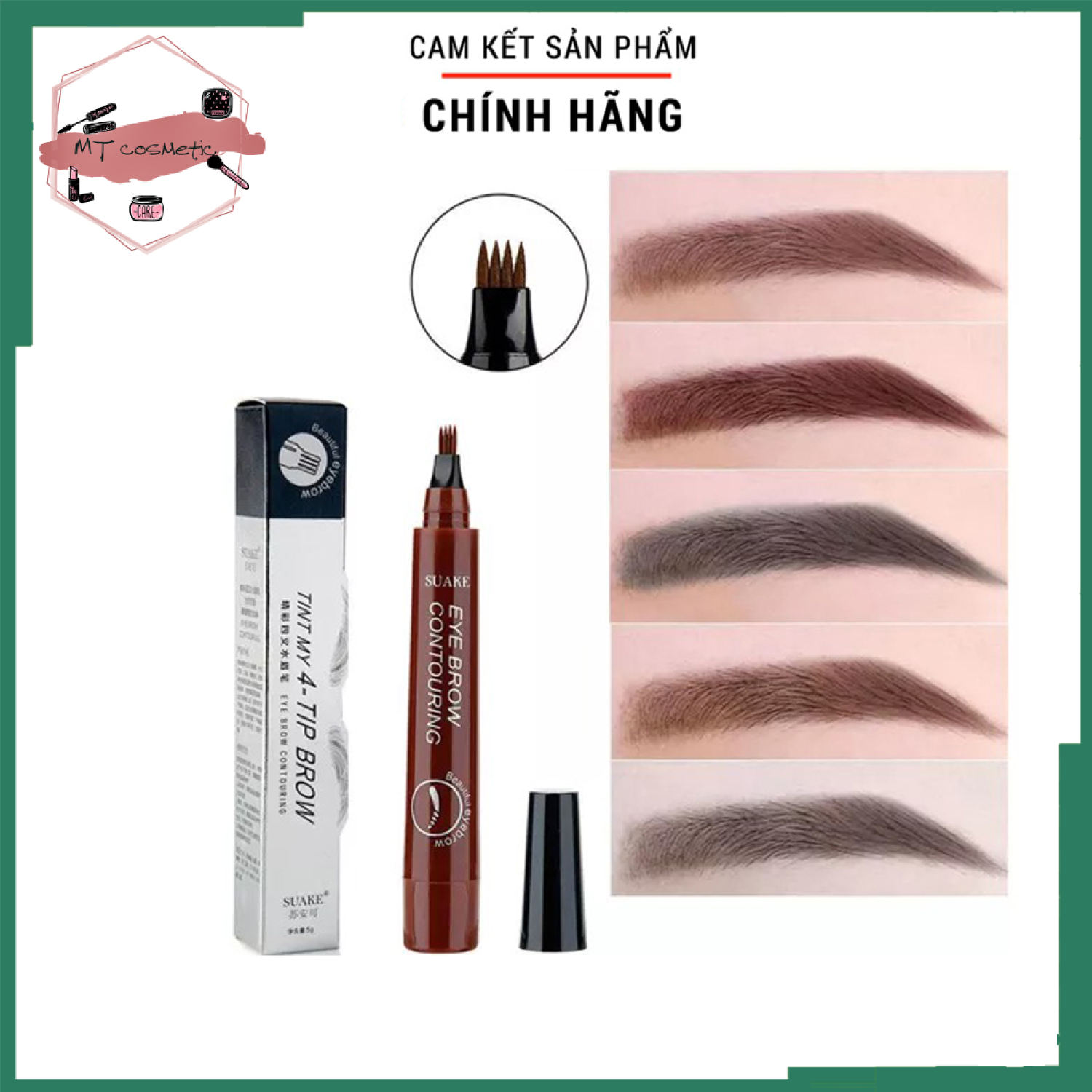Bút chì kẻ mày phẩy sợi 4d suake - chì mày phẩy đẹp cm019
