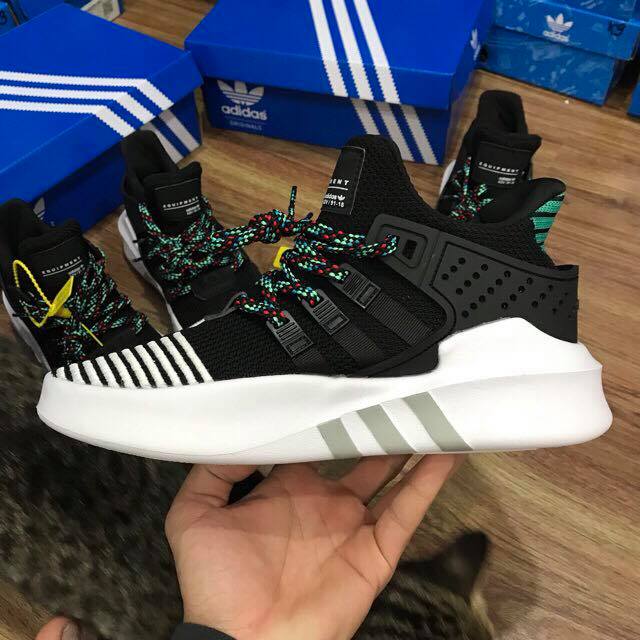 [FULL BOX] Giày Thể Thao EQT Đen Gót Xanh Nam Nữ