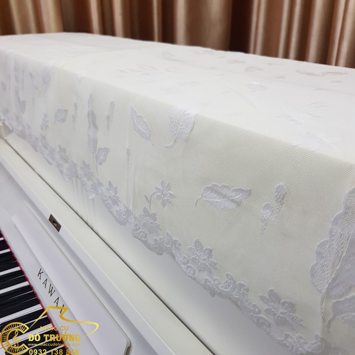 Khăn Phủ Đàn Piano ren trắng
