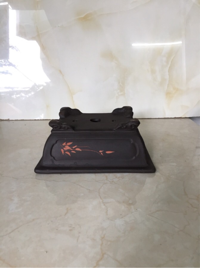 Chậu đất nung bonsai chữ nhật ( size 1)