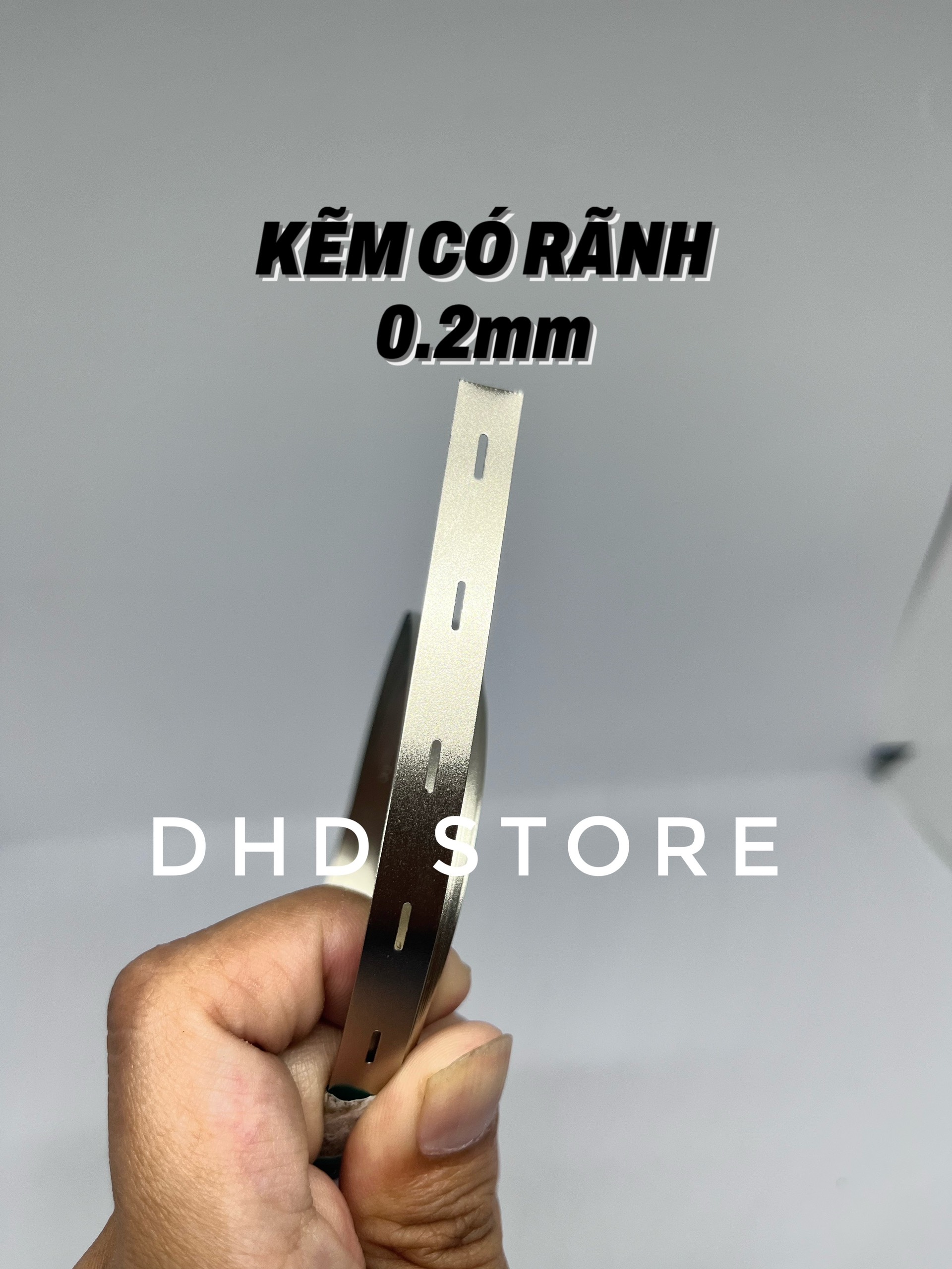 [DHD] Kẽm đơn có rãnh hàn cell pin dày 0.2mm