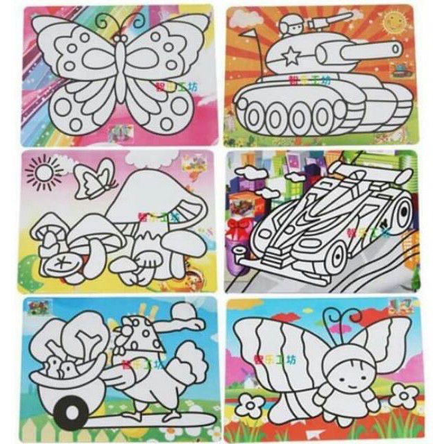 SET 10 TẤM TRANH CÁT KHỔ A5, A6