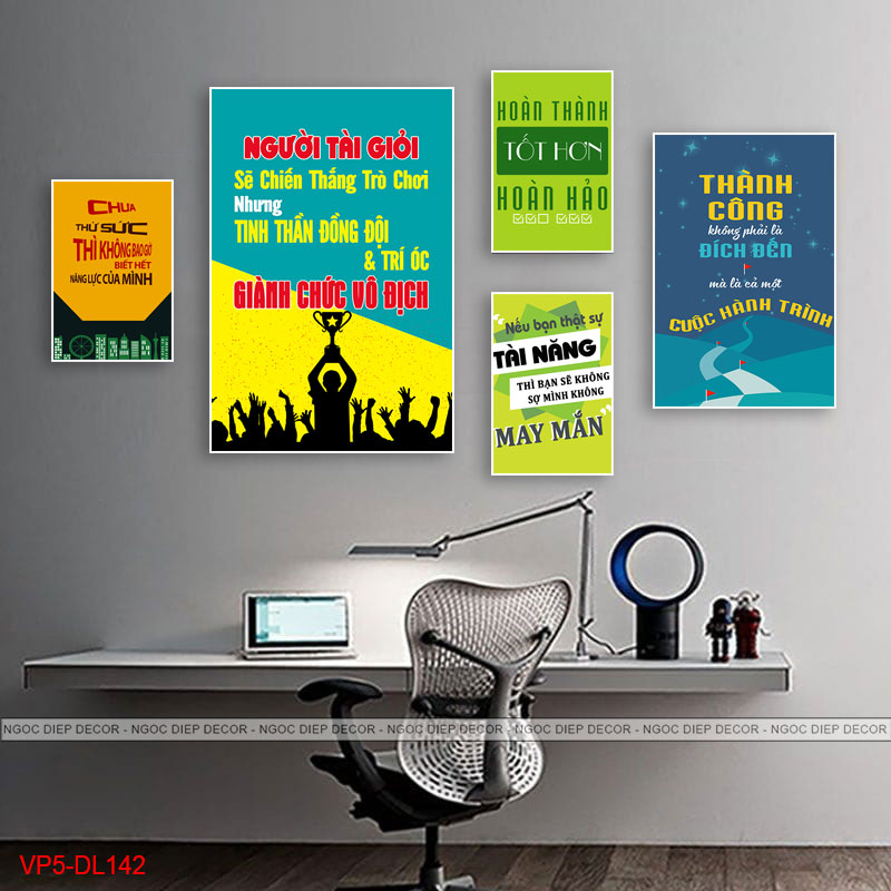 Tranh dán tường slogan trang trí văn phòng tạo động lực cực mạnh  - tranh trang trí sắc nét, sống động