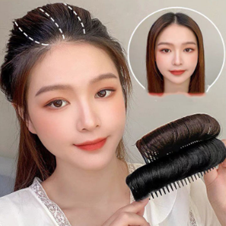Độn phồng tóc mái, độn phồng tóc nữ giúp tóc bồng bềnh sang chảnh , tóc giả kẹp phồng chân tóc độn phồng mái cao cấp , kẹp phồng mái, cài độn phồng mái giả làm tóc không bị xẹp