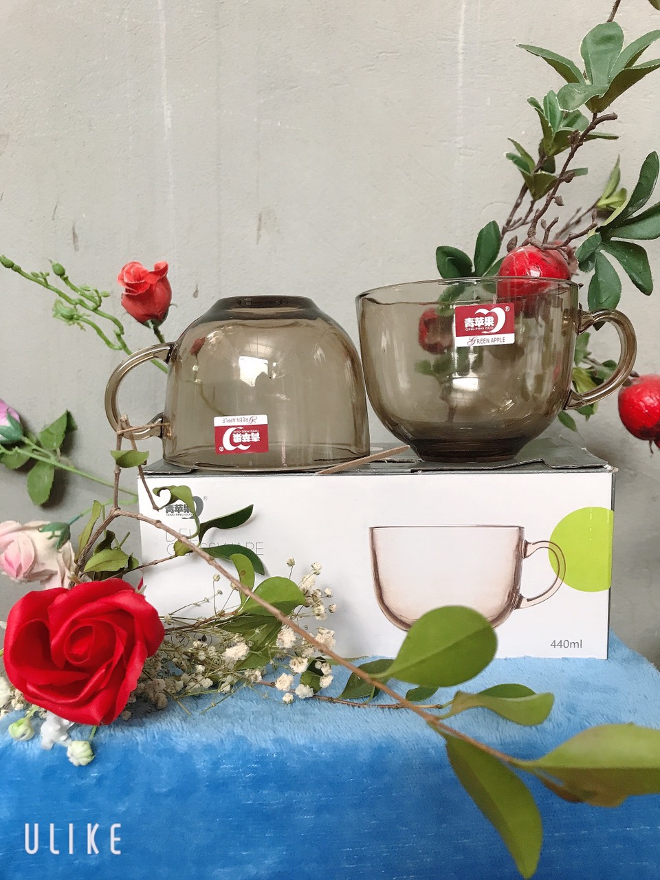 COMBO 4 CỐC THUỶ TINH MÀU HỔ PHÁCH
