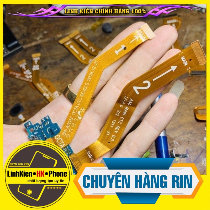 Main sạc,cáp nối main,cáp nối màn hình rin bóc máy,A505