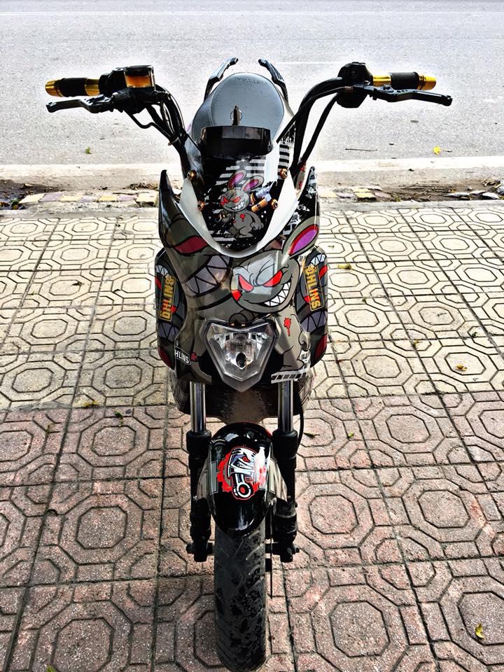 Tem Trùm Xe Điện Xmen Thỏ Ohlins Đen Xám