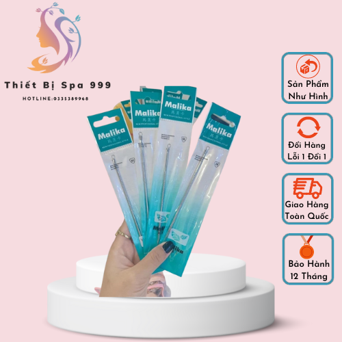 Que Nặn Mụn Malika Thép 304 Không Rỉ (Siêu Sịn, Bền, Đẹp)