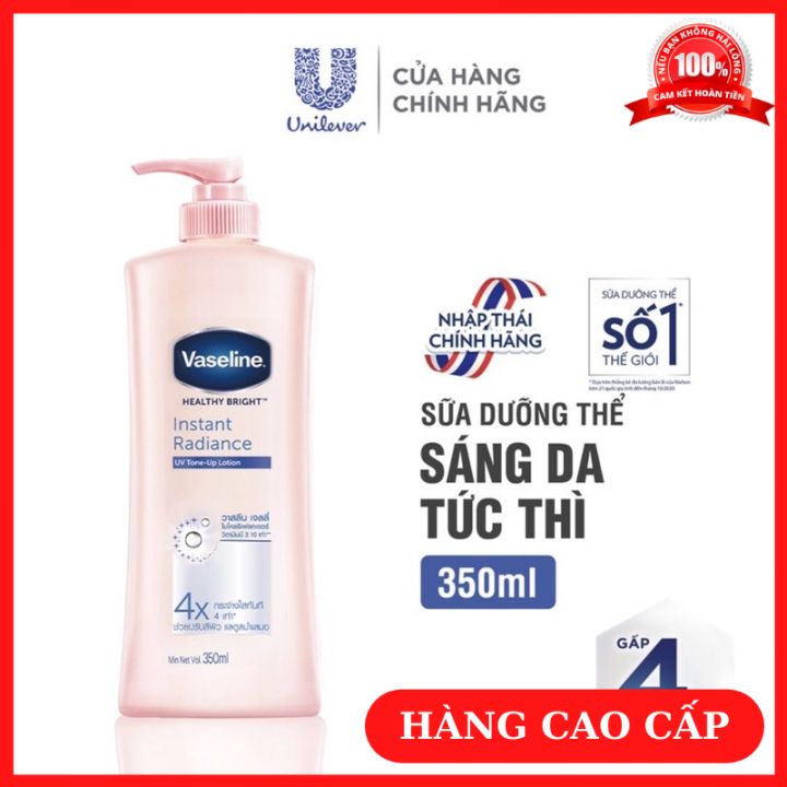 Dưỡng Thể Vaseline sáng da tức thì 350ml.