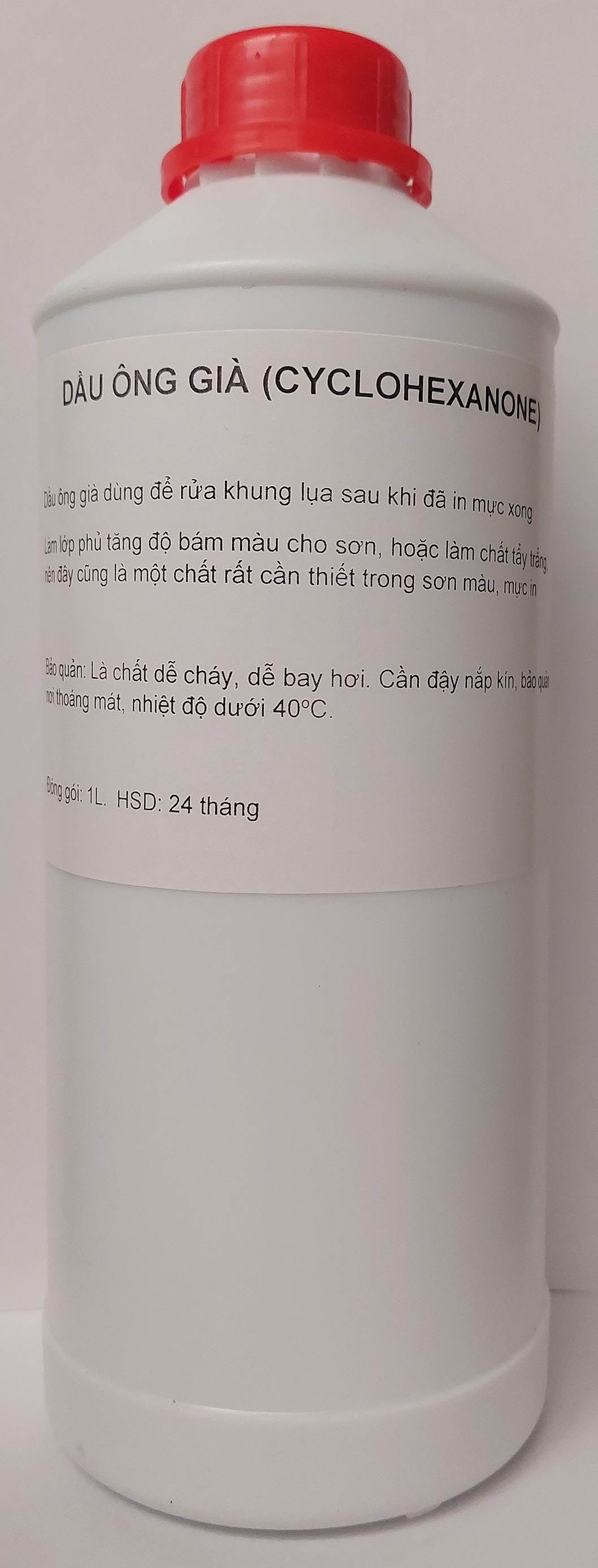 Old Man Solvent (Old Man Oil) 1 Liter Cyclohexanone, for Printing Ink Mixing, Silk Screen Pulling, and Cleaning Ink Stains on Silk Frames